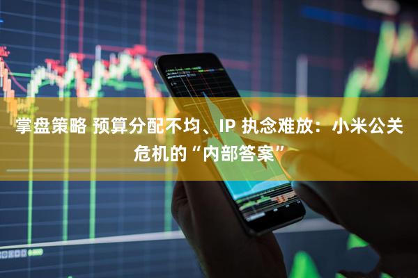 掌盘策略 预算分配不均、IP 执念难放：小米公关危机的“内部答案”